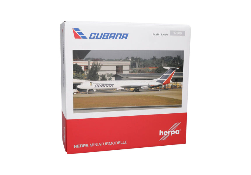 Herpa Cubana de Aviación Ilyushin IL-62M - T1280 1/200 Aircraft Scale Model