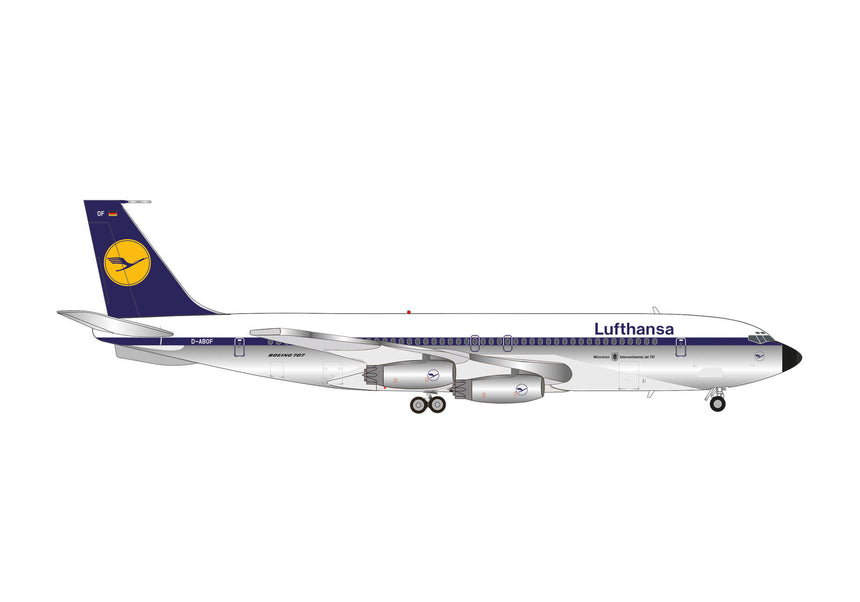 Herpa Lufthansa Boeing 707-400 1/200 Aircraft Scale Model