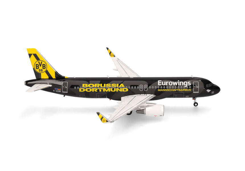 Herpa Eurowings Airbus A320, D-AEWM, "BVB Mannschaftsairbus" (2025) 1/200 Aircraft Scale Model