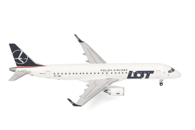 Herpa LOT Polish Airlines Embraer E190 1/200 Aircraft Scale Model