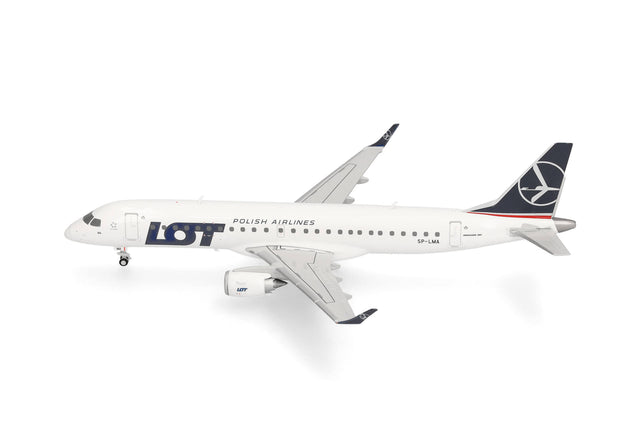 Herpa LOT Polish Airlines Embraer E190 1/200 Aircraft Scale Model