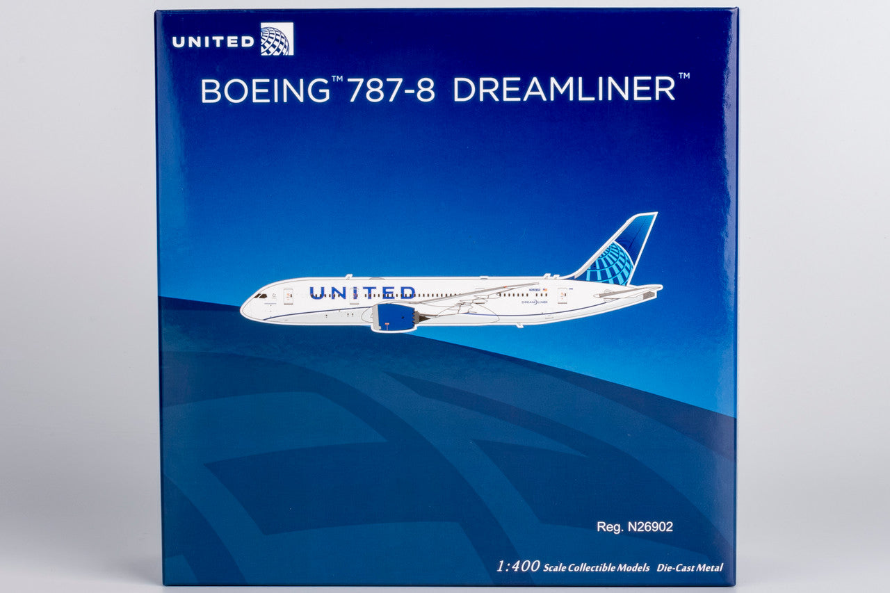 NG Models United Airlines Blue Evolution c/s Boeing 787-8 Dreamliner N26902 1/400 Scale