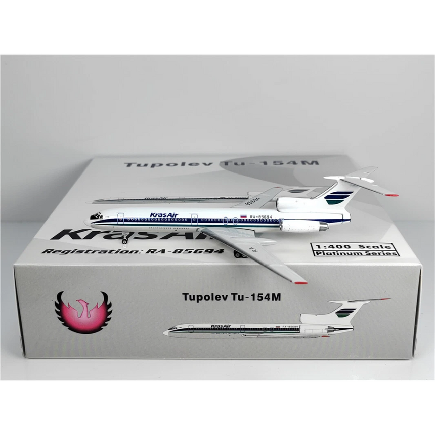 Phoenix KrasAir Tupolev TU-154M RA-85694 1/400 Aircraft Scale Model