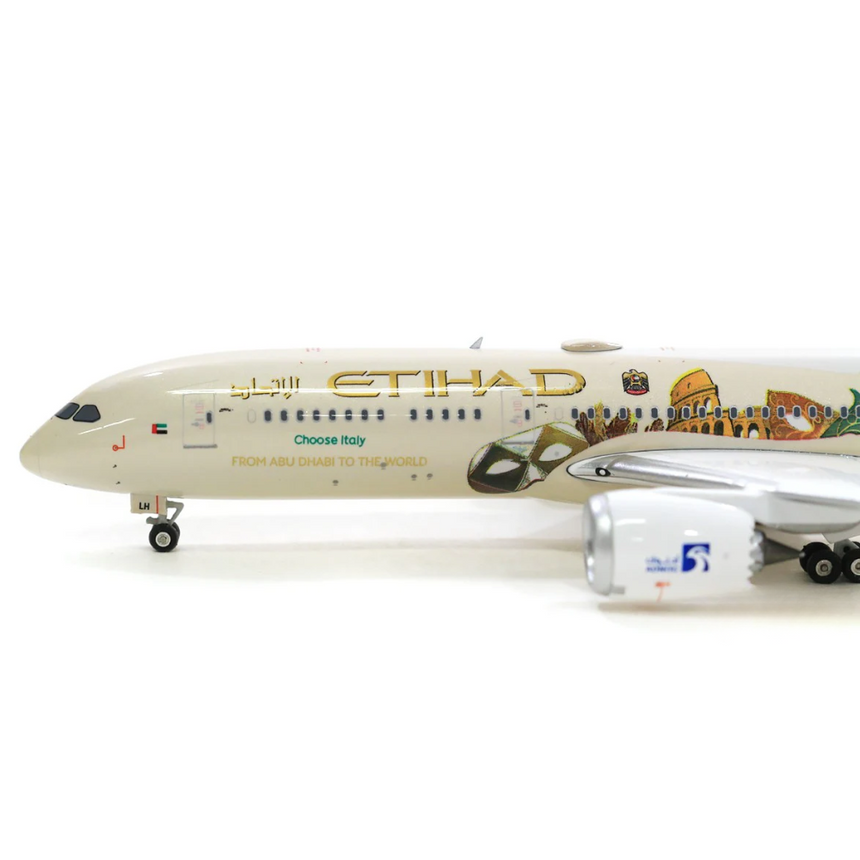 Phoenix Etihad Airways Boeing 787-9 'Choose Italy' A6-BLH 1/400 Aircraft Scale Model