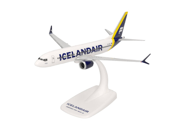 Herpa Snapfit Icelandair Boeing 737 Max 8 - yellow tail stripe 1/200 Aircraft Scale Model