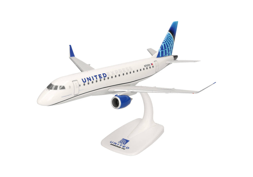 Herpa Snapfit United Express Embraer E175 – N753YX 1/100 Aircraft Scale Model