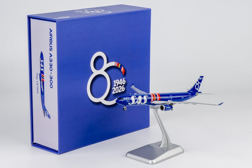 NG Models SAS Scandinavian Airlines Airbus A330-300 LN-RKR Celebrating 80 Years Livery; (Ultimate) 1/400 Aircraft Scale Model