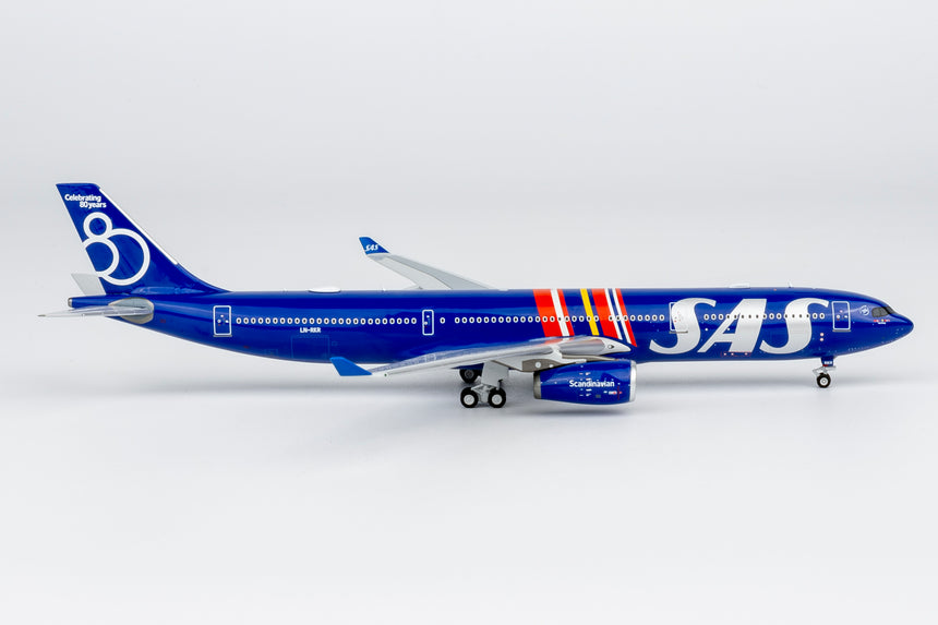 NG Models SAS Scandinavian Airlines Airbus A330-300 LN-RKR Celebrating 80 Years Livery 1/400 Aircraft Scale Model