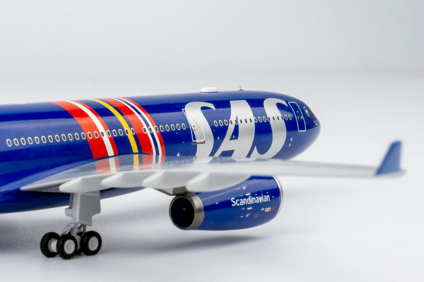 NG Models SAS Scandinavian Airlines Airbus A330-300 LN-RKR Celebrating 80 Years Livery 1/400 Aircraft Scale Model