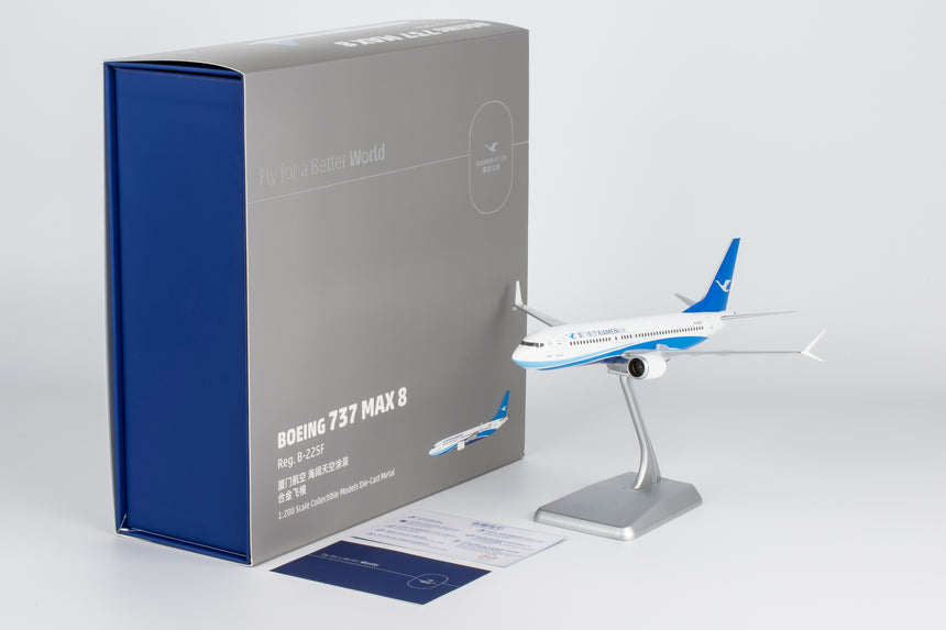 NG Models Xiamen Airlines Boeing 737 MAX 8 B-225F Lite Edition 1/200 Aircraft Scale Model