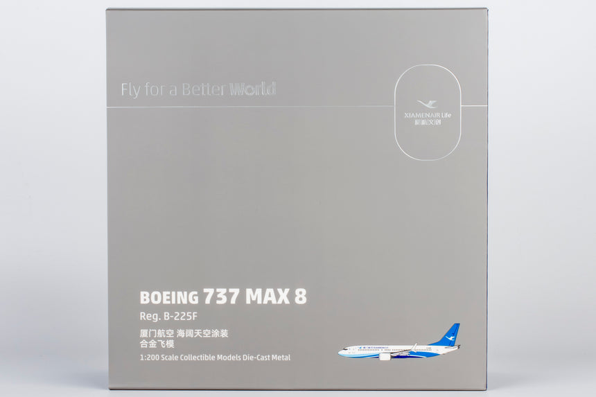 NG Models Xiamen Airlines Boeing 737 MAX 8 B-225F Lite Edition 1/200 Aircraft Scale Model