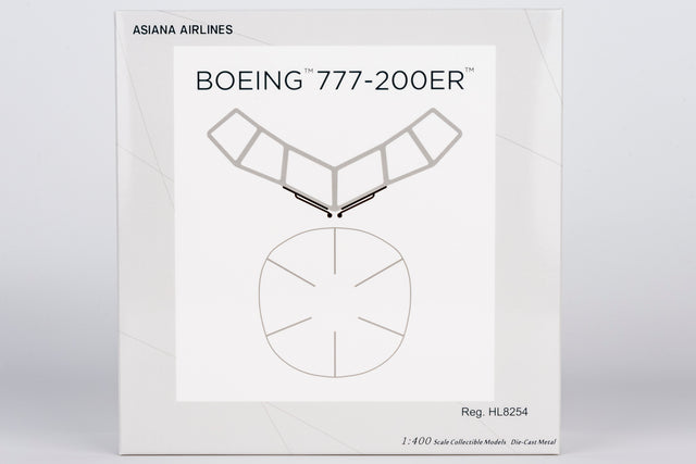 NG Models Asiana Airlines Boeing 777-200ER HL8254 1/400 Aircraft Scale Model