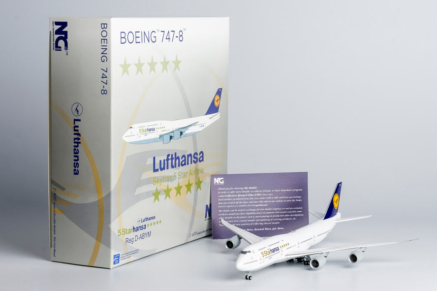 NG Model Lufthansa Boeing 747-8 D-ABYM(5 Starhansa titles) 1/400 Scale