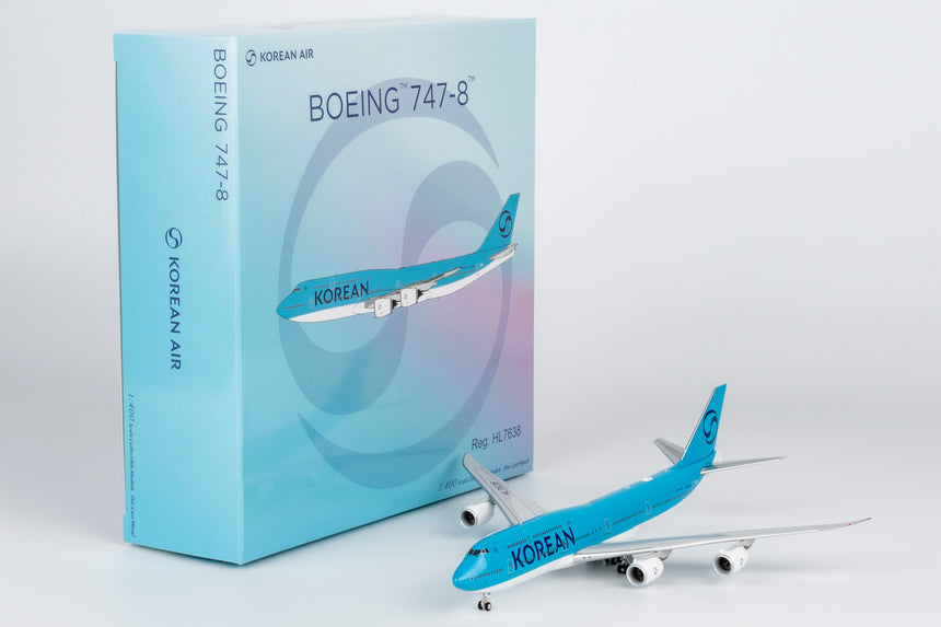 NG Models Korean Air (2025's livery) Boeing 747-8 HL7638 1/400 Aircraft Scale Model