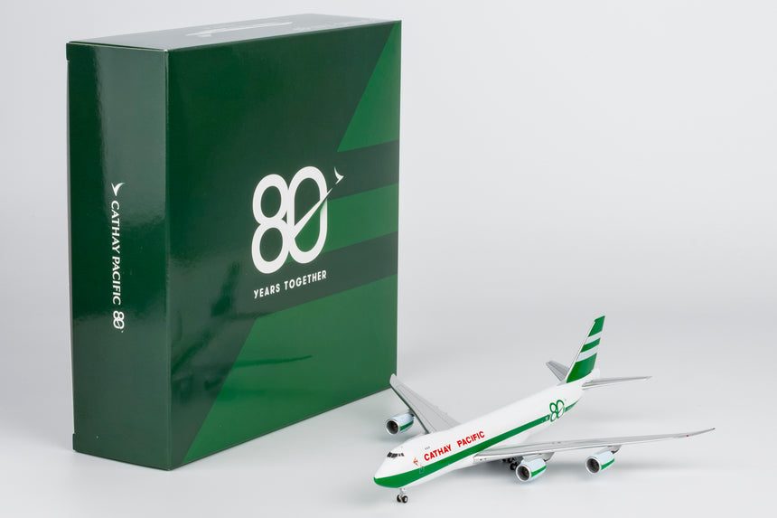 NG Models Cathay Pacific Airways Boeing 747-8F B-LJE (80 Years Anniversary Retro Livery) 1/400 Aircraft Scale Model