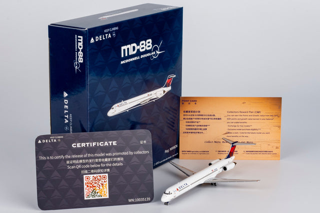 NG Models Delta Air Lines McDonnell Douglas MD-88 N999DN 1/400 Aircraft Scale Model