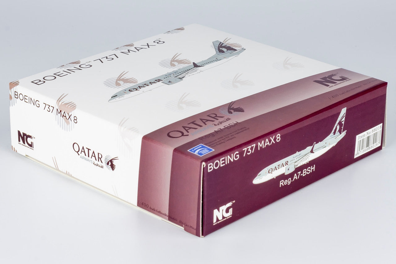 NG Model Qatar Airways Boeing 737 MAX 8 A7-BSH 1/400 Scale
