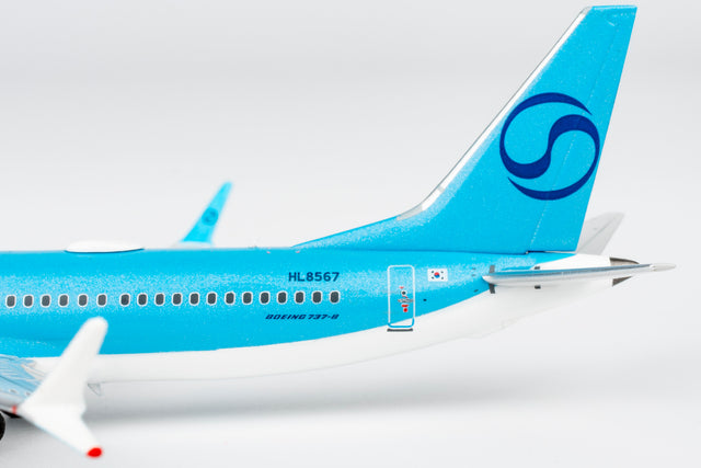 NG Models Korean Air Boeing 737 MAX 8 HL8567 (Korean Air's first 737-8 in 2025's new standard livery) 1/400 Aircraft Scale Model
