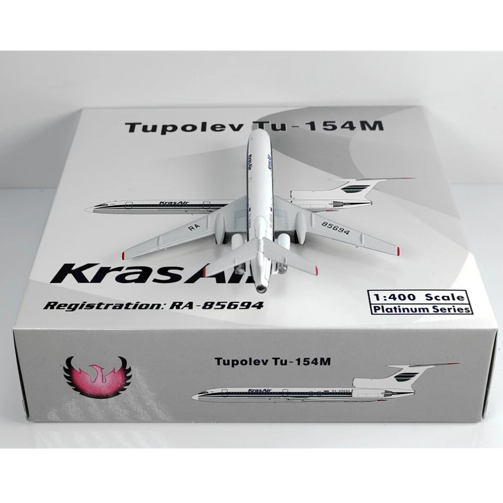 Phoenix KrasAir Tupolev TU-154M RA-85694 1/400 Aircraft Scale Model