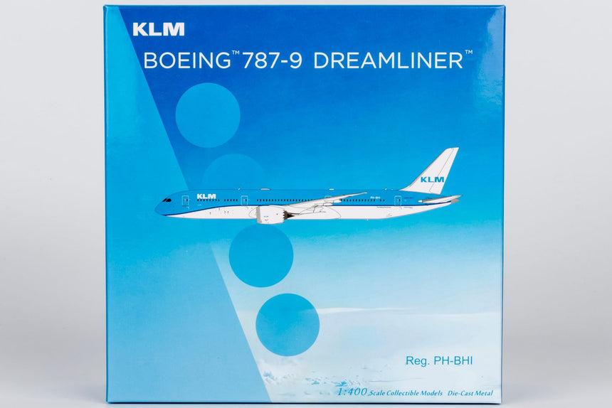 NG Models KLM Royal Dutch Airlines (tail without crown) Boeing 787-9 Dreamliner PH-BHI 1/400 Aircraft Scale Model