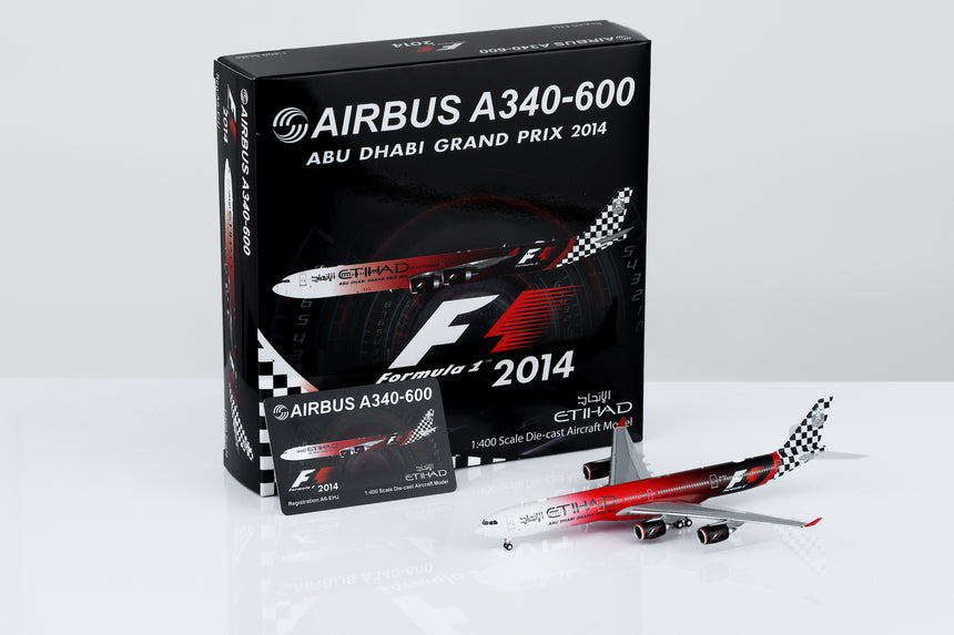 HX Models Etihad Airways Airbus A340-642 A6-EHJ "Abu Dhabi GP 2014" Flaps-Down 1/400 Scale