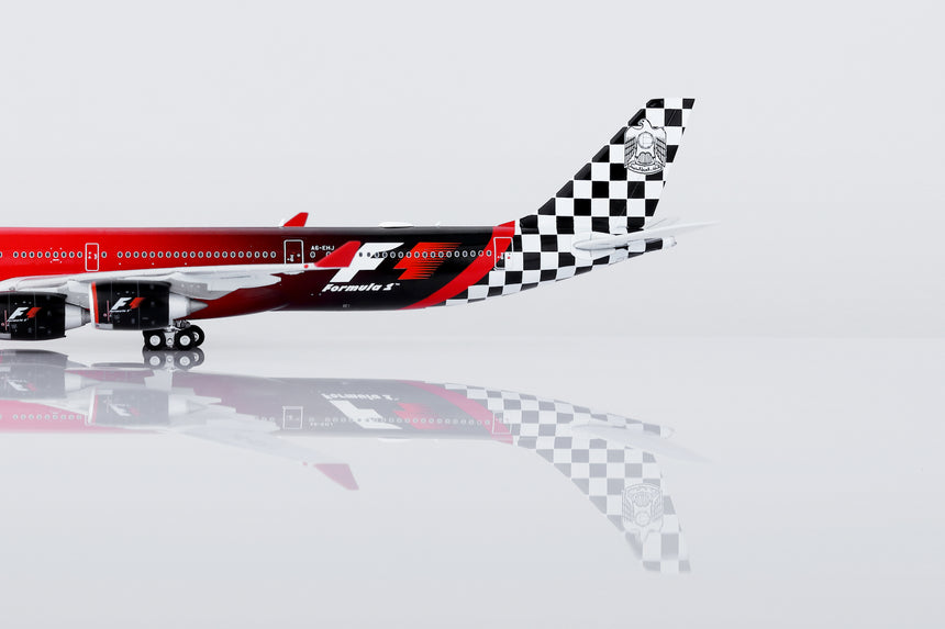 HX Models Etihad Airways Airbus A340-642 A6-EHJ "Abu Dhabi GP 2014" Flaps-Down 1/400 Scale