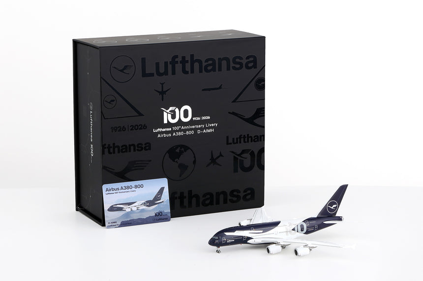 HX Models Lufthansa Airbus A380 "100th" Anniversary D-AIMH 1/400 Aircraft Scale Model