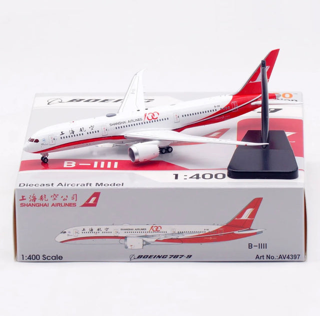 Aviation400 Shanghai Airlines Boeing 787-9 Dreamliner B-1111 "100th Shanghai Airlines" (detachable gear) 1/400 Aircraft Scale Model