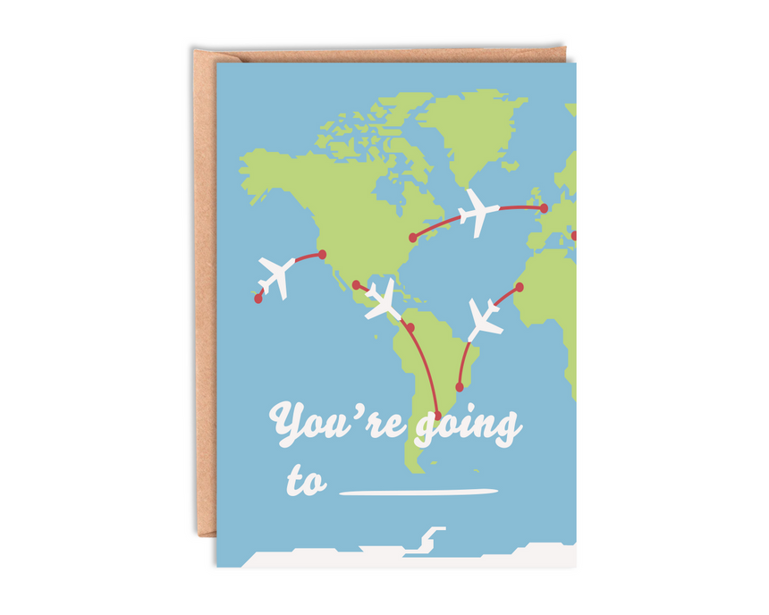 You're going to' The Americas Card With Envelope