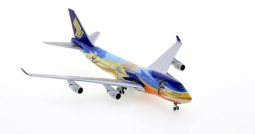 HX Models Singapore Airlines Boeing B747-400 9V-SPL "Tropical" Standard Version 1/400 Scale
