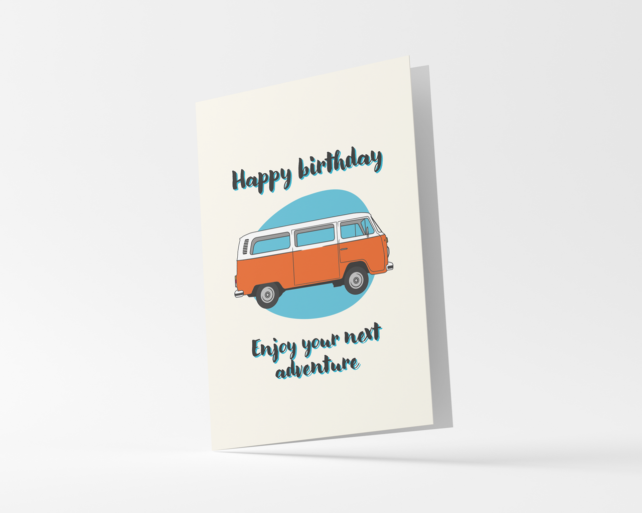 Campervan Birthday Card With Envelope