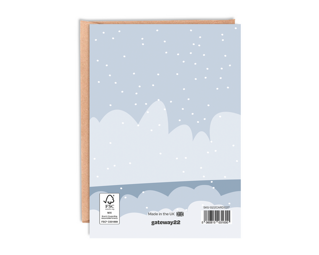 Campervan Christmas Card With Envelope