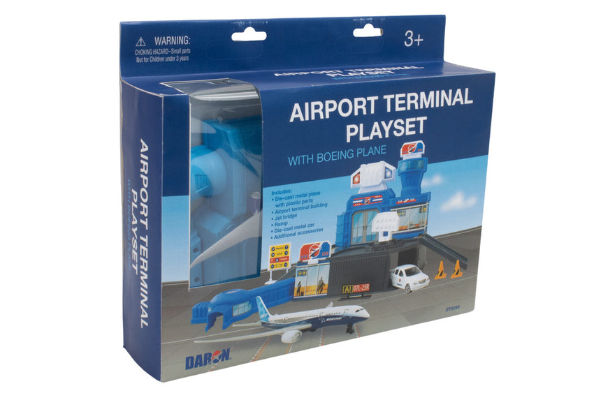Airport Terminal Playset Toy (with Boeing Plane)