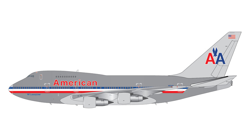 GeminiJets American Airlines Boeing B747SP N601AA “747 LuxuryLiner” (polished) 1/200 Aircraft Scale Model