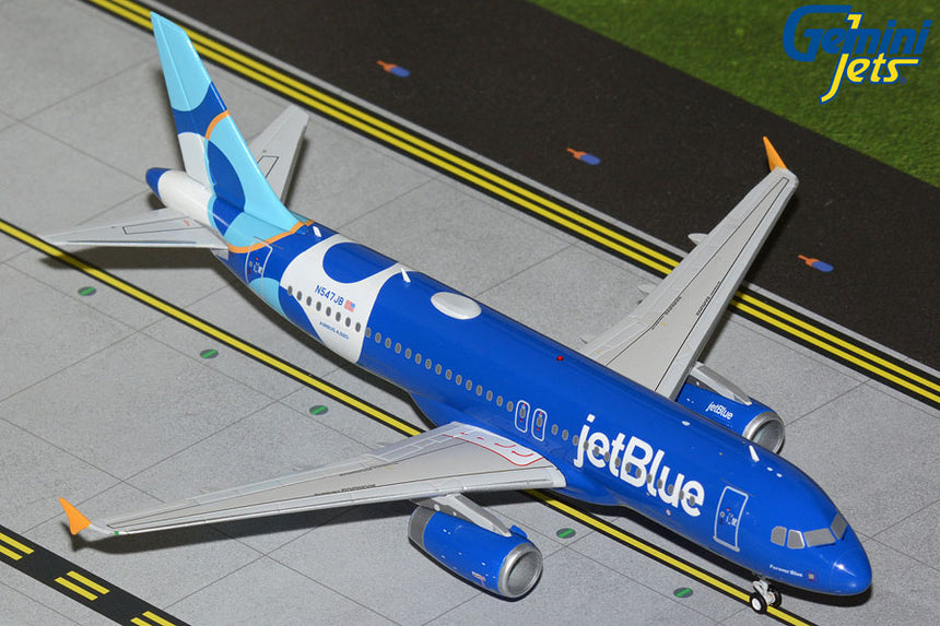 GeminiJets JetBlue Airways Airbus A320-200 N547JB “Forever Blue” (upgraded stand) 1/200 Scale