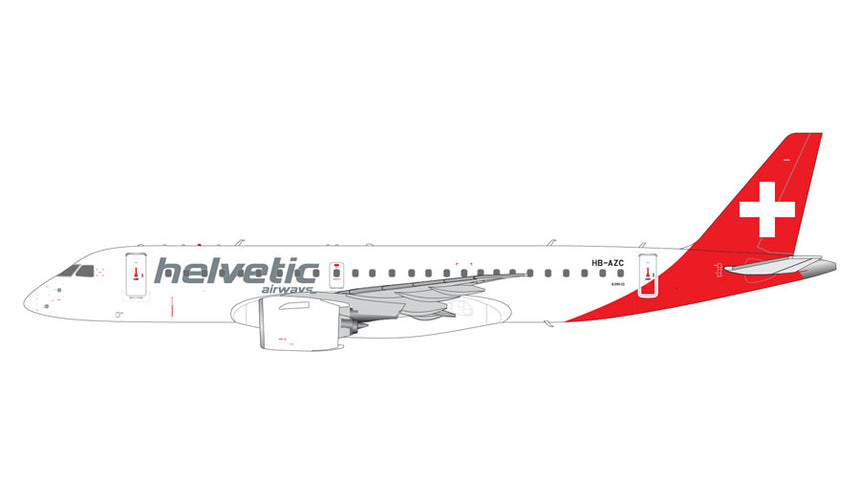 GeminiJets Helvetic Airways Embraer E190-E2 HB-AZC 1/200 Aircraft Scale Model