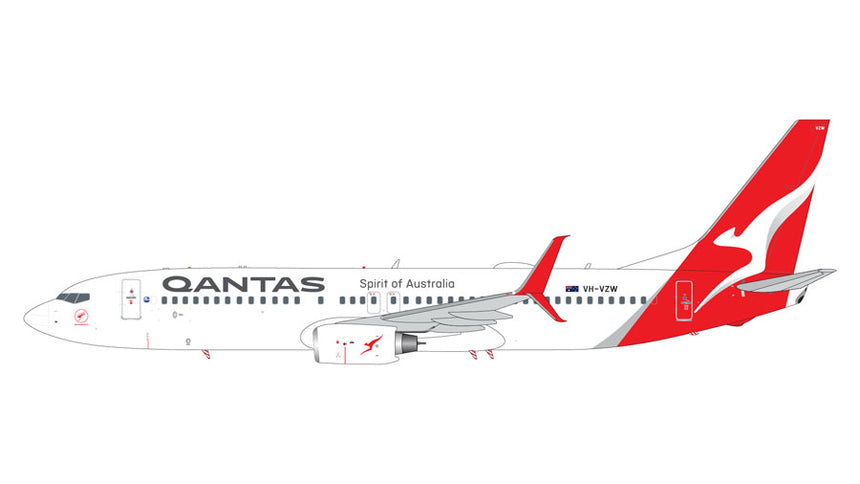 GeminiJets Qantas Airways Boeing B737-800S VH-VZW (upgraded stand) 1/200 Aircraft Scale Model