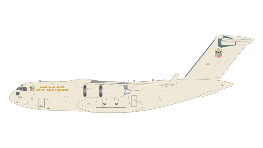 GeminiJets United Arab Emirates Air Force C-17A Globemaster III 1228 1/200 Aircraft Scale Model
