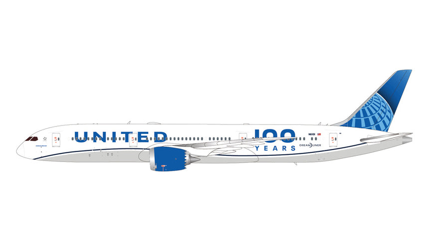 GeminiJets United Airlines Boeing B787-9 N61101 “100 Years” 1/200 Aircraft Scale Model