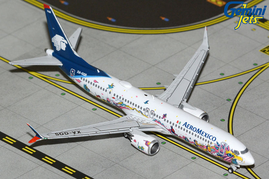 GeminiJets Aeroméxico Boeing 737 MAX 9 XA-GQS “Kukulcán” livery 1/400 Aircraft Scale Model