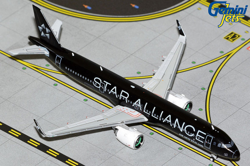 GeminiJets Air New Zealand Airbus A321 Neo ZK-OYB - Star Alliance Livery 1/400 GJANZ2178