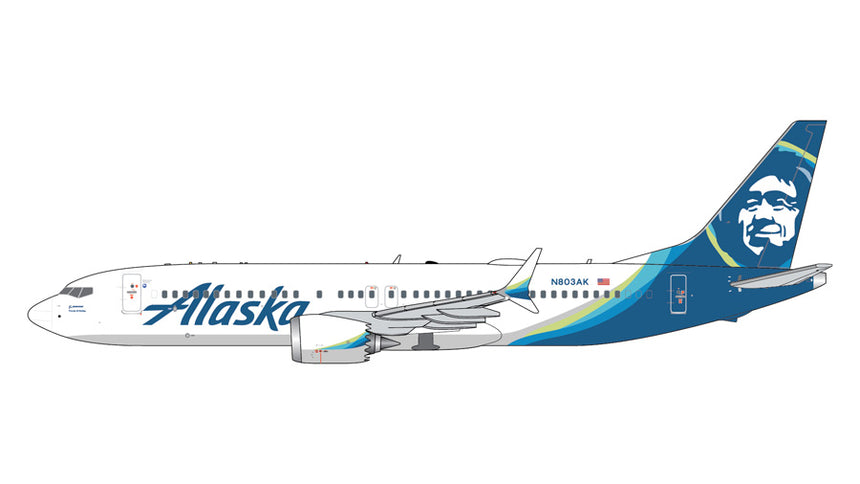 GeminiJets Alaska Airlines Boeing B737 MAX 8 N803AK 1/400 Aircraft Scale Model