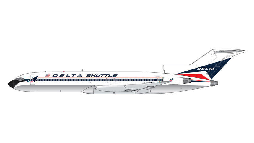 GeminiJets Delta Shuttle Boeing B727-200/Adv. N413DA (widget livery; polished belly) 1/400 Aircraft Scale Model