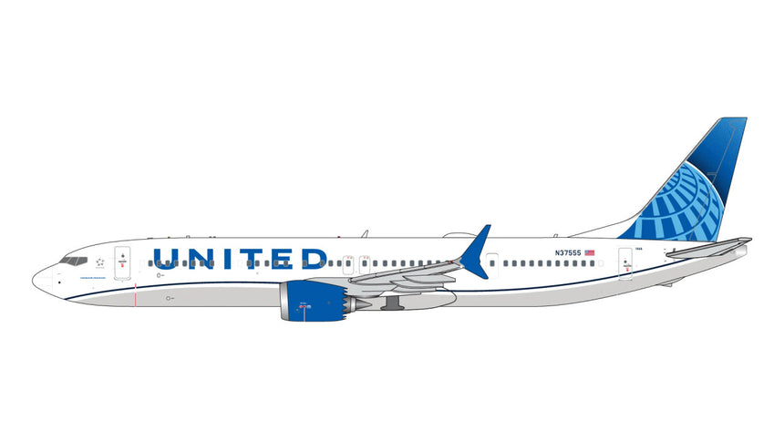 GeminiJets United Airlines Boeing 737 MAX 9 N37555 1/400 Scale