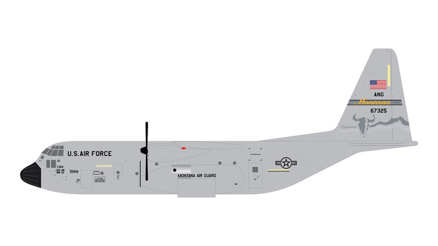 GeminiJets U.S. Air Force C-130H Hercules 96-7325 (Montana ANG) 1/400 Aircraft Scale Model