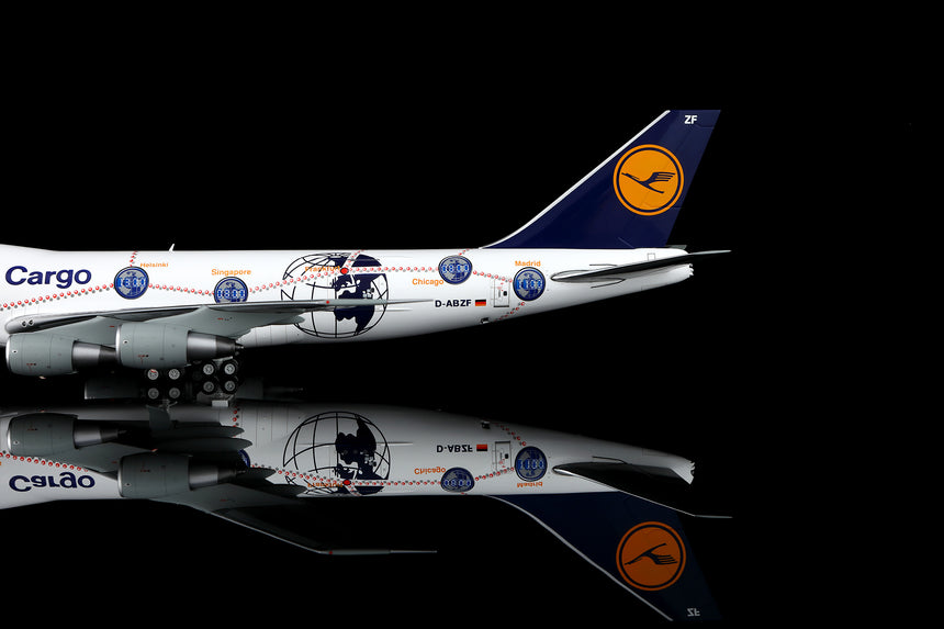 SQ Wings Lufthansa Cargo "Service Revolution" Boeing 747-200 D-ABZF Interactive Series 1/200 Scale Model