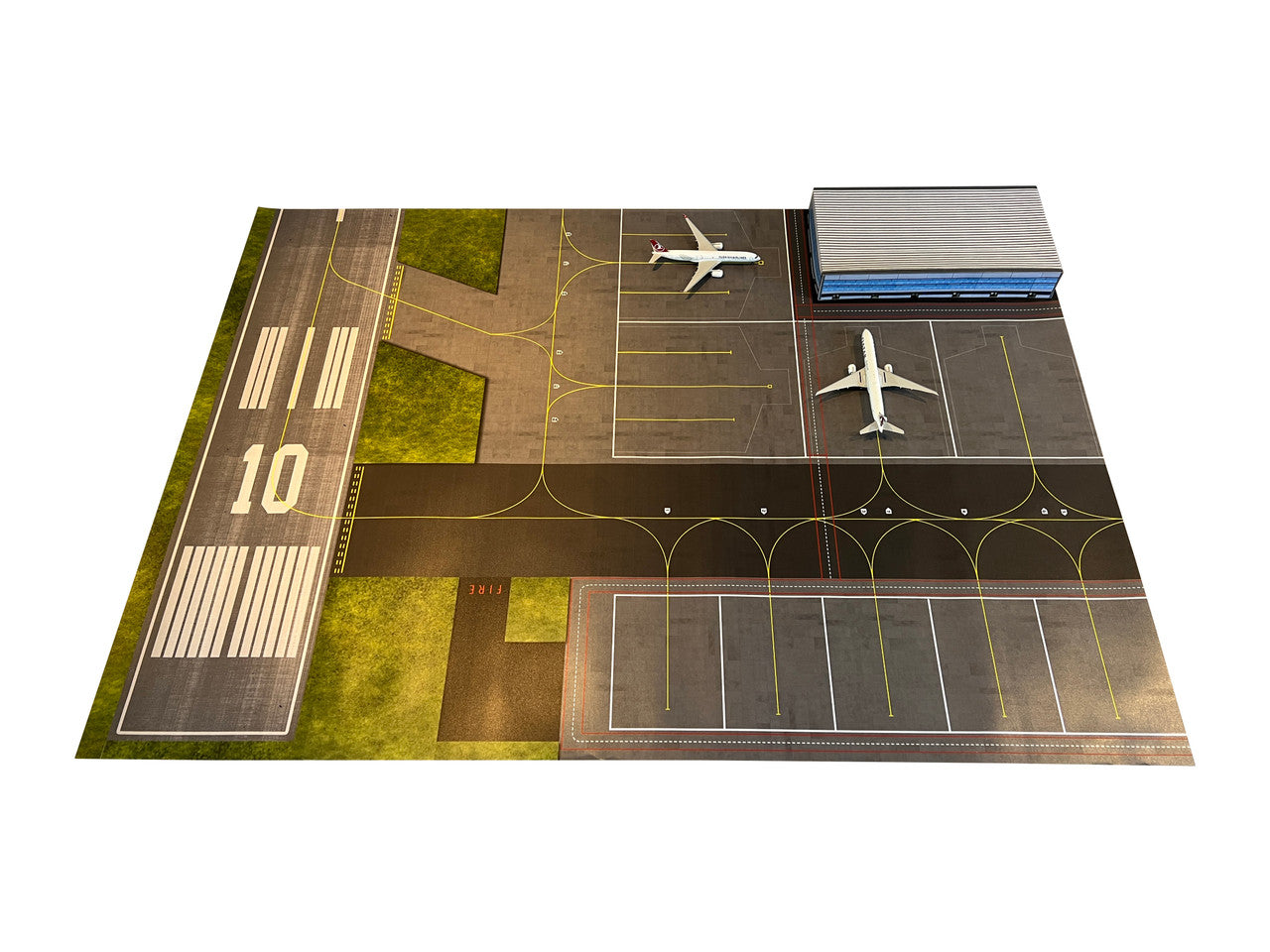 AMS 1/400 & 1/500 Scale Airport And Runway Paper Mat With Terminal
