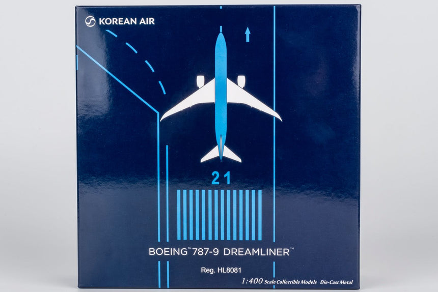 NG Models Korean Air (Korean Air's first 787-9 in 2025's livery) Boeing 787-9 Dreamliner HL8081 1/400 Aircraft Scale Model
