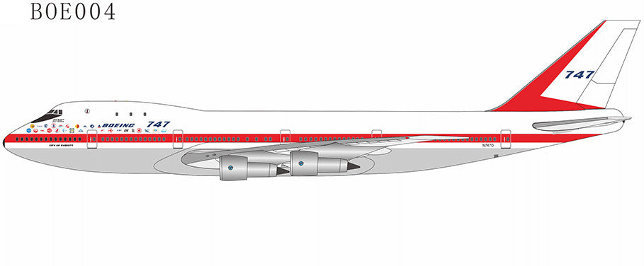 NG Models Boeing Company named "CITY OF EVERETT" Boeing B747-100 N7470 Lite Edition 1/400 Aircraft Scale Model
