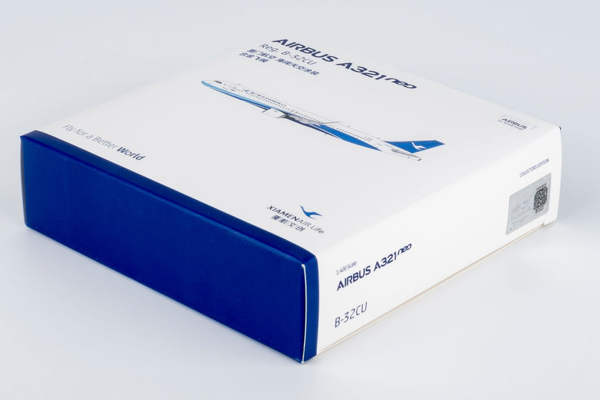 NG Models Xiamen Airlines "First Airbus for Xiamenair" sticker Airbus A321neo B-32CU 1/400 Aircraft Scale Model